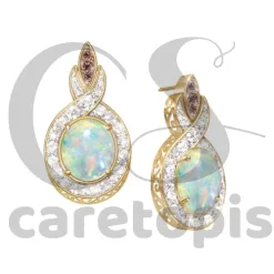 Sophisticated Opal and Diamond Earrings in Tennessee