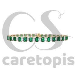 Refined Emerald and Diamond Bracelet in Tennessee